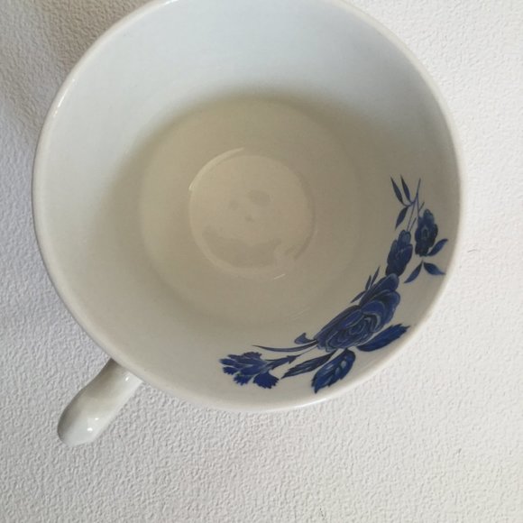 Enoch Wedgewood Tunstall England Blue Rose Ironstone lot of 3 plates & 1 cup - Picture 6 of 11